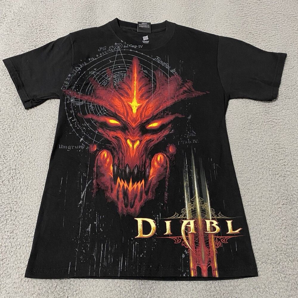 Diablo 3 III T Shirt Mens Small Black Hanes Blizzard Jinx Video Game Promo NWOT